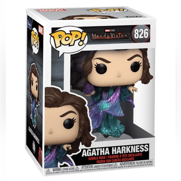 Wanda Vision Agatha Harkness Funko Pop #826 bobblehead Marvel Studios MCU NIB - Picture 2 of 2